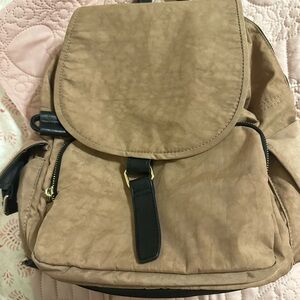 JustFab Pink Gold Button Backpack with Adjustable Straps and Pockets